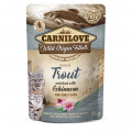 Влажный корм Carnilove Trout для взрослых кошек, с форелью и эхинацеей, кусочки в соусе, пауч, 85 г