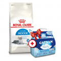 Сухой корм Royal Canin Indoor 27 для кошек постоянно живущих в помещении, 4 кг + наполнитель Catsan 5 л в подарок