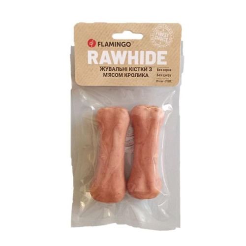 Жевательные кости Flamingo с мясом кролика, 10 см, для собак, 2 шт, 120 г