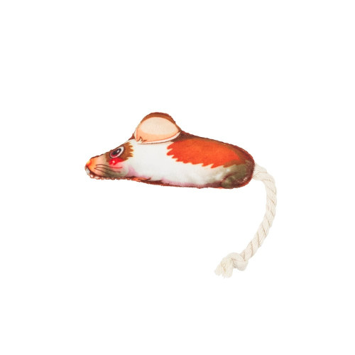Мягкая игрушка для кошек AnimAll Мышонок с колокольчиком и ароматом мяты, 11 см