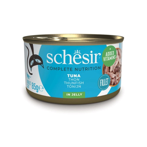 Консерви Schesir Tuna натуральні, для котів, тунець в желе, банку 85 г Консерви Schesir Tuna натуральні, для котів, тунець в желе, банку 85 г