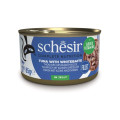 Консервы Schesir Tuna Whitebait для кошек, влажный корм тунец с мальками, банка 85 г