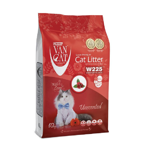 Бентонитовый наполнитель VanCat Unscented для туалета, 10 кг