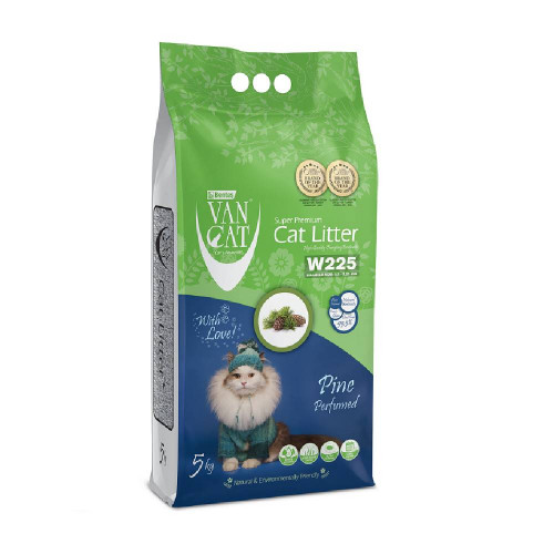 Бентонитовый наполнитель VanCat Pine для туалета, 5 кг