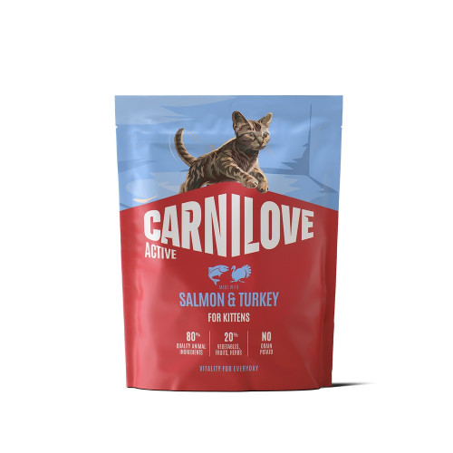 Сухий корм Carnilove Cat Kitten, для кошенят, з індичкою і лососем, 0.4 кг