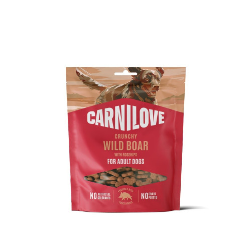 Лакомство Carnilove Dog Crunchy Snack, для собак, дикий кабан, шиповник, 200 г