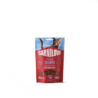 Ласощі Carnilove Cat Crunchy Snack, для кішок, лосось, м'ята, 50 г Ласощі Carnilove Cat Crunchy Snack, для кішок, лосось, м'ята, 50 г