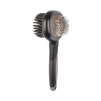 Двухсторонняя щетка-пуходерка Flamingo Brush Comfort для собак, размер L, 19×11.3 см Двухсторонняя щетка-пуходерка Flamingo Brush Comfort для собак, размер L, 19×11.3 см