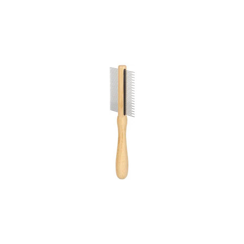 Гребінець двосторонній Flamingo Comb Double Sided Babu для собак, бамбук, 30/19 зубців, 21×7 см