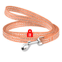 Поводок Waudog Re-cotton для кошек и мелких собак из восстановленного хлопка, светоотражающий, XS, Ш 10 мм, Д 200 см, оранжевый Поводок Waudog Re-cotton для кошек и мелких собак из восстановленного хлопка, светоотражающий, XS, Ш 10 мм, Д 200 см, оранжевый