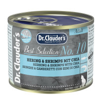 Влажный корм Dr.Clauder's Best Selection №10 для взрослых кошек, сельдь и креветки с чиа, 200 г Влажный корм Dr.Clauder's Best Selection №10 для взрослых кошек, сельдь и креветки с чиа, 200 г