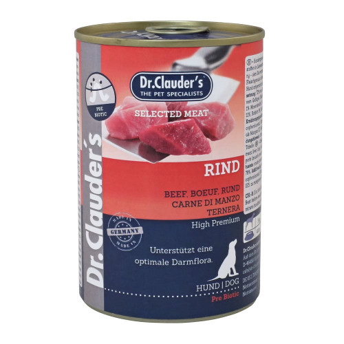 Влажный корм Dr.Clauder's Selected Meat Beef для собак, говядина, 400 г