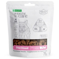 Лакомство для кошек Nature's Protection sterilised with poultry for snack, с домашней птицей 75 г Лакомство для кошек Nature's Protection sterilised with poultry for snack, с домашней птицей 75 г