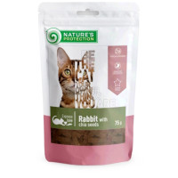 Лакомство Nature's Protection snack for cats with rabbit and chia seeds, для кошек кролик с семенами чиа, 75 г Лакомство Nature's Protection snack for cats with rabbit and chia seeds, для кошек кролик с семенами чиа, 75 г