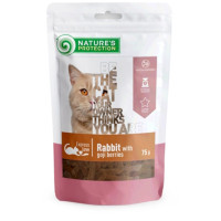 Лакомство Nature`s Protection Snack For Cats With Rabbit and Goji Berries для кошек, 75 г Лакомство Nature`s Protection Snack For Cats With Rabbit and Goji Berries для кошек, 75 г