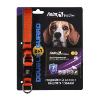 Комплект AnimAll VetLine Double Guard нашийник з протипаразитарною стрічкою для собак, 20 мм, 320 - 400 мм, помаранчевий Комплект AnimAll VetLine Double Guard нашийник з протипаразитарною стрічкою для собак, 20 мм, 320 - 400 мм, помаранчевий