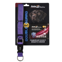 Комплект AnimAll VetLine Double Guard нашийник з протипаразитарною стрічкою для собак, 25 мм, 400 - 500 мм, пурпурний Комплект AnimAll VetLine Double Guard нашийник з протипаразитарною стрічкою для собак, 25 мм, 400 - 500 мм, пурпурний