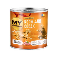 Влажный корм Мой чемпион для собак, кусочки с индейкой, 415 г Влажный корм Мой чемпион для собак, кусочки с индейкой, 415 г