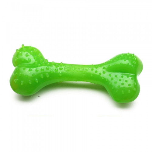 Игрушка Comfy Mint Dental Bone для собак, кость с выступами, пластиковая, зеленая, 16.5 см