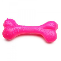 Іграшка Comfy Mint Dental Bone для собак, кістка з виступами, пластикова, рожева, 8.5 см Іграшка Comfy Mint Dental Bone для собак, кістка з виступами, пластикова, рожева, 8.5 см