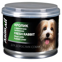 Вологий корм AnimAll для собак, з кролем та кролячою печінкою, 195 г Вологий корм AnimAll для собак, з кролем та кролячою печінкою, 195 г