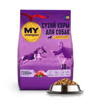 Сухий повнораціонний корм Мій чемпіон для собак, з телятиною, 10 кг Сухий повнораціонний корм Мій чемпіон для собак, з телятиною, 10 кг
