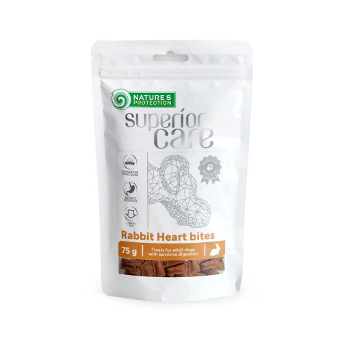 Ласощі Nature's Protection Lifestyle Superior Care Snacks For Dogs Rabbit Heart Bites для собак, серце кролика c куркою, 75 г