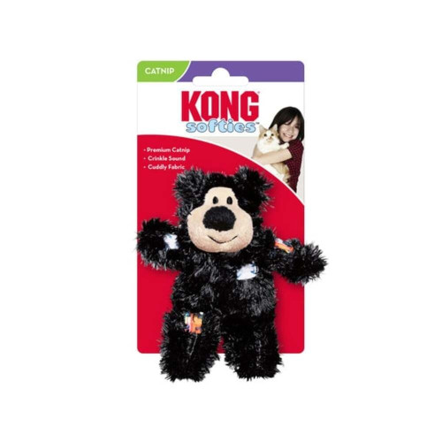 Игрушка KONG Softies Patchwork Bear для кошек, мишка лоскутный, 5.08×10.8×11.43 см