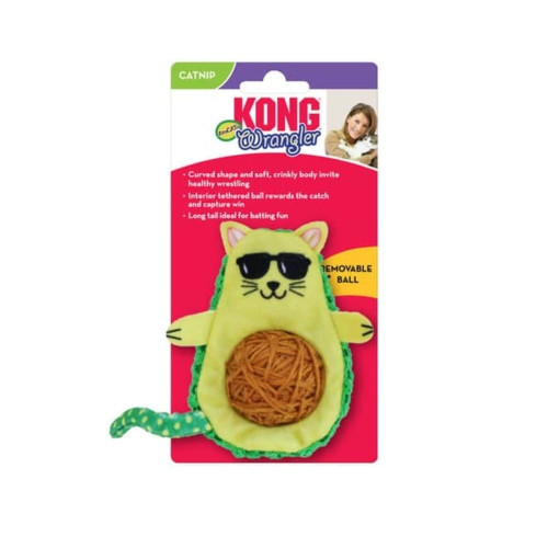 Игрушка KONG Wrangler AvoCATo для кошек, 5.72×11.43×10.8 см