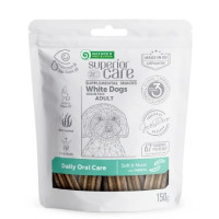 Беззерновые лакомства Nature's Protection Superior Care White Dogs Daily Oral Care для взрослых собак, насекомые, 150 г Беззерновые лакомства Nature's Protection Superior Care White Dogs Daily Oral Care для взрослых собак, насекомые, 150 г