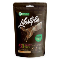 Лакомство Nature's Protection Lifestyle Rabbit Ears With Duck для собак, сушеные кроличьи уши с уткой, 75 г Лакомство Nature's Protection Lifestyle Rabbit Ears With Duck для собак, сушеные кроличьи уши с уткой, 75 г