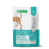Влажный корм Nature's Protection Weight Control, для контроля веса взрослых собак, курица и белая рыба, 100 г Влажный корм Nature's Protection Weight Control, для контроля веса взрослых собак, курица и белая рыба, 100 г