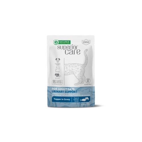 Вологий корм Nature's Protection Superior Care Urinary Support для дорослих котів, тунець і лосось, соус, 70 г