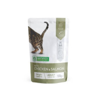 Влажный корм Nature`s Protection Weight Control Cats With Chicken & Salmon Pouch, для взрослых кошек, курица и лосось, 100 г Влажный корм Nature`s Protection Weight Control Cats With Chicken & Salmon Pouch, для взрослых кошек, курица и лосось, 100 г