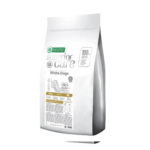 Сухой беззерновой корм Nature's Protection Superior Care White Large Breeds для взрослых собак, ягненок, 8+2 кг