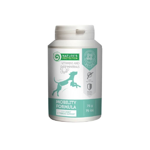 Добавка до раціону Nature's Protection Mobility formula дорослих собак, для підримки суглобів та тканин, 75 г