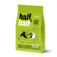 Сухий корм Half&Half для котів із чутливим травленням, з індичкою, 8 кг Сухий корм Half&Half для котів із чутливим травленням, з індичкою, 8 кг