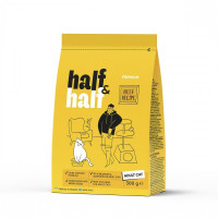 Сухой корм Half&Half для взрослых кошек, с говядиной, 300 г