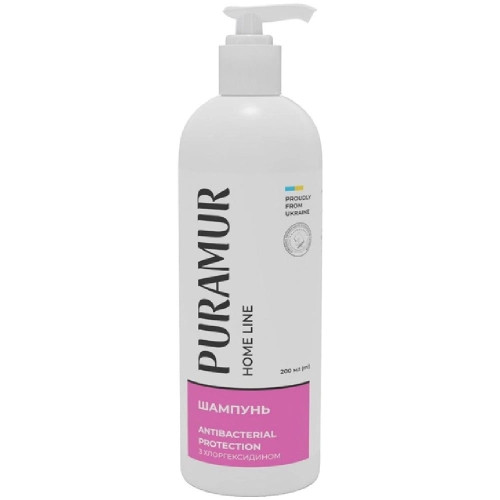 Шампунь Puramur Antibacterial Protection для котів та собак, с хлоргексидином, 200 мл