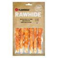 Лакомство Flamingo СНЕК R'HIDE, жевательные стики из говяжьей кожи, обернутые мясом курицы, для собак, 180 г (6 шт, 15 см)