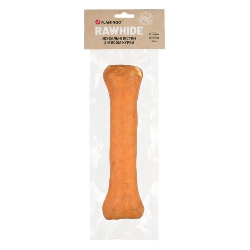 Лакомство Flamingo, жевательные кости для собак с мясом курицы, 2 шт по 25 см, 330 г