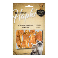Лакомства Flamingo для кошек, вяленая рыбка с курицей, 50 г Лакомства Flamingo для кошек, вяленая рыбка с курицей, 50 г