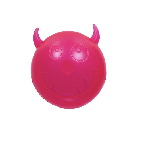 Мяч AnimAll Fun для собак чёртик с пищалкой, 45 мм, розовый