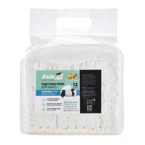 Пояс для собак AnimAll, размер XL, талия, 64-82 см, вес 12-30 кг
