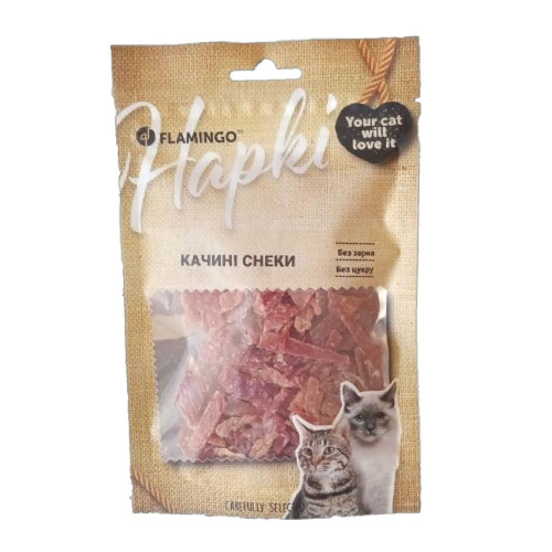 Лакомство Flamingo для кошек, утиные снеки, 50 г