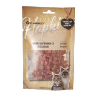 Лакомство Flamingo для кошек, мягкие кубики из лосося, 50 г Лакомство Flamingo для кошек, мягкие кубики из лосося, 50 г
