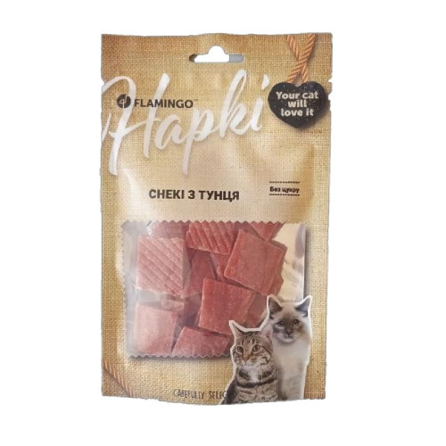 Лакомство Flamingo для кошек, снеки с тунцом, 50 г