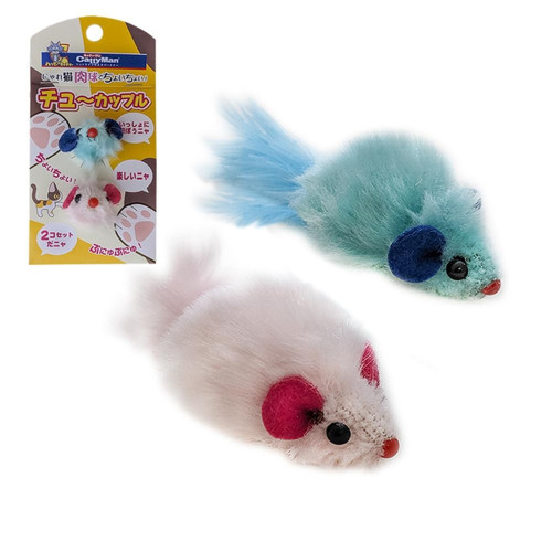 Игрушка CattyMan Mouse Toys плюшевые мышки, набор для котов, 2 шт.
