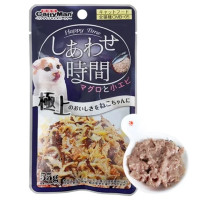 Влажный корм CattyMan Tuna Bonito Shrimps консервы тунец, макрель и креветки в желе, для кошек, пауч, 55 г Влажный корм CattyMan Tuna Bonito Shrimps консервы тунец, макрель и креветки в желе, для кошек, пауч, 55 г