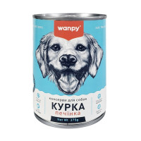 Консервы Wanpy Chicken&Liver для собак, паштет, курица и печень, 375 г Консервы Wanpy Chicken&Liver для собак, паштет, курица и печень, 375 г